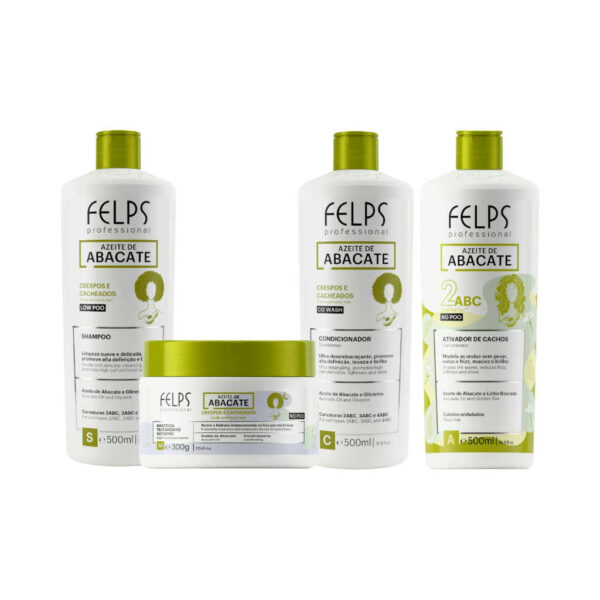 Coffret Cheveux Bouclés Felps Professional Azeite de Abacate 2ABC