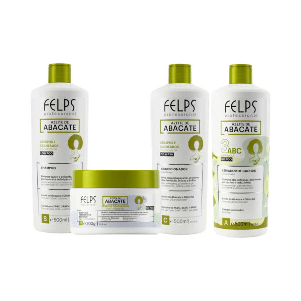 Coffret Cheveux Bouclés Felps Professional Azeite de Abacate 3ABC