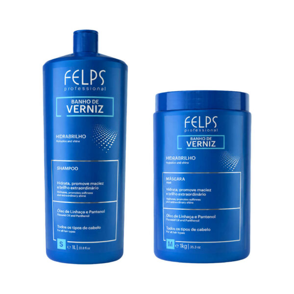 Felps Professional Banho de Verniz Hair Care Set - Shampoo 1L + Mask 1kg