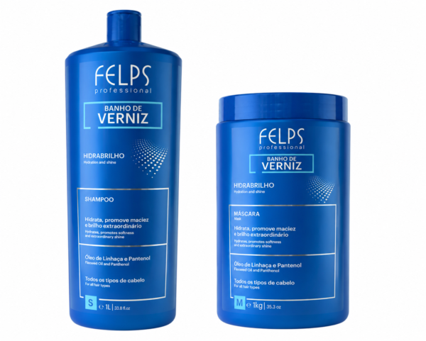 Felps Professional Banho de Verniz Hair Care Set - Shampoo 1L + Mask 1kg